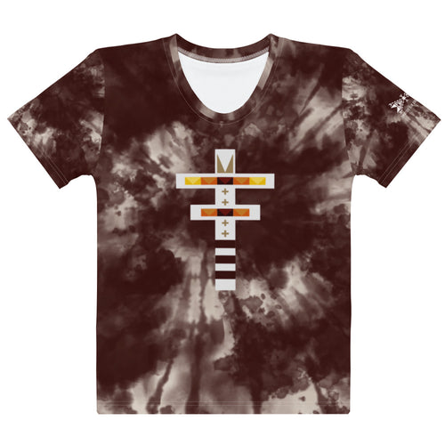 Dragonfly Fire Tie Dye Women's Tee-Maroon