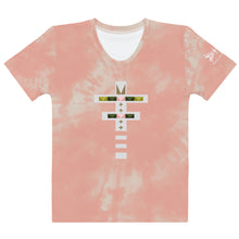 Load image into Gallery viewer, Dragonfly Power Tie Dye Women&#39;s Tee- Peach