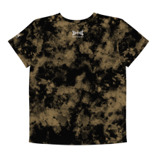 Load image into Gallery viewer, Youth Dragonfly 4 Directions Tie Dye Crew Tee- Black/Brown