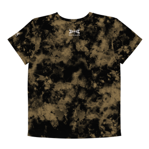 Youth Dragonfly 4 Directions Tie Dye Crew Tee- Black/Brown