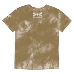 Dragonfly 4 Directions Tie Dye Youth Crew Tee- Hide
