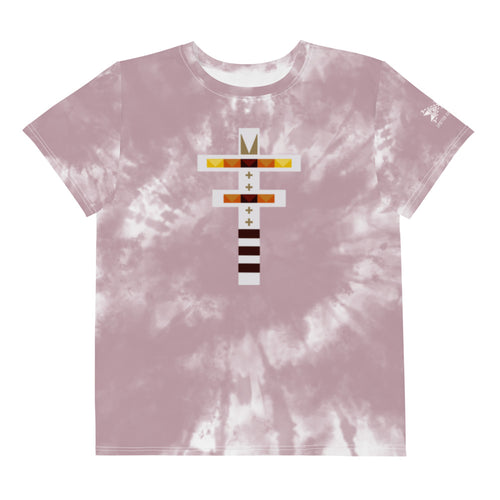 Dragonfly Fire Tie Dye Youth Tee-Cheyenne Pink