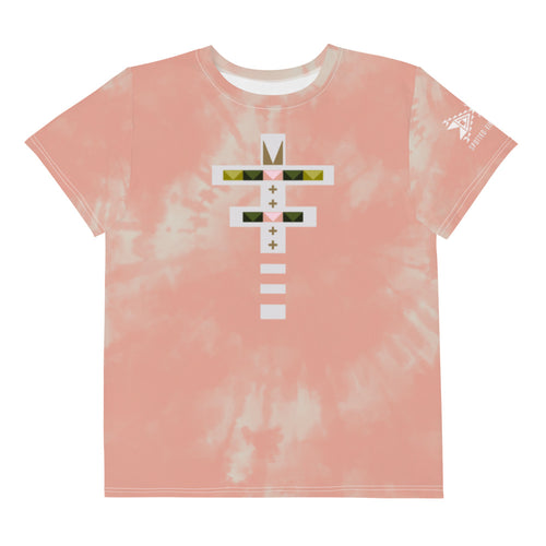 Dragonfly Power Tie Dye Youth Tee- Peach