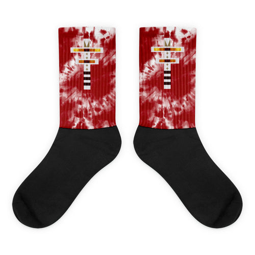 Dragonfly Fire Red Tie Dye Socks
