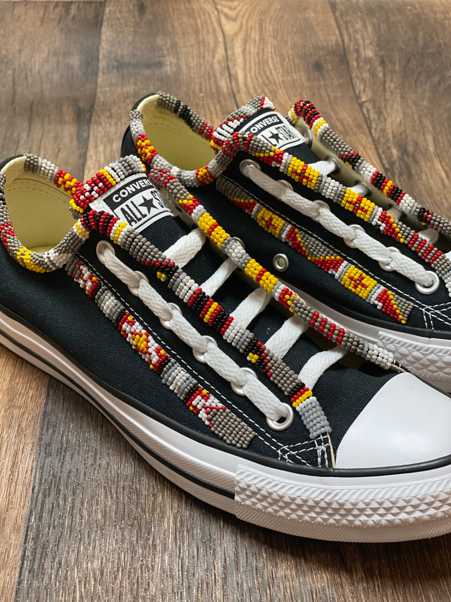 Custom Beaded Chuck Taylor Hightops- Original Style – Spotted-Elk Collective